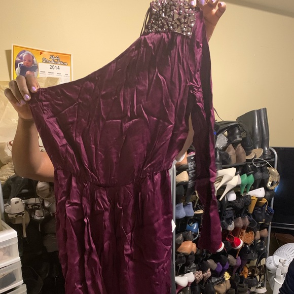 Purple with rhinestones off the shoulder - Picture 3 of 3